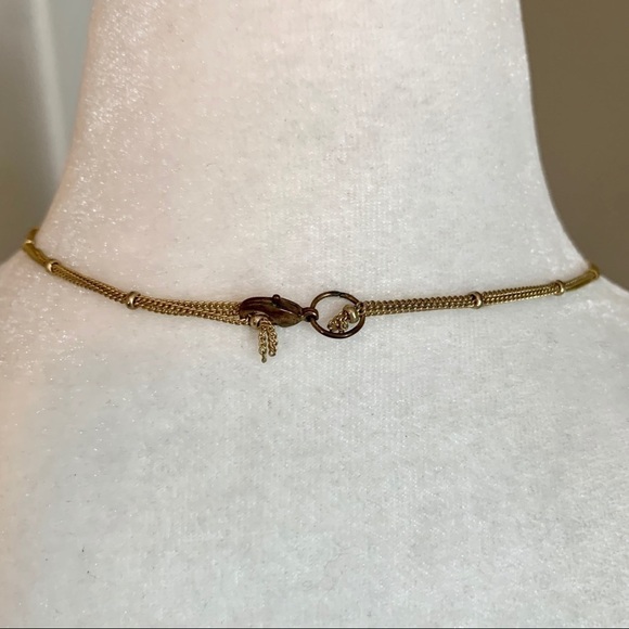 Gold and Grey Crystal & Tassel Statement Necklace - Picture 4 of 7